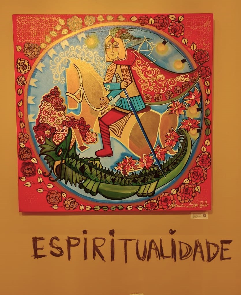 A mostra traz na imagem de São Jorge a representação da força